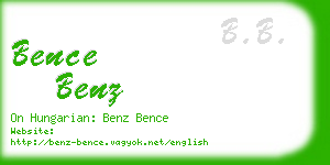 bence benz business card